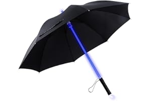 NEO+ Parapluie LED Lightsaber avec torche. Lightsaber Light up Parapluie noir avec 7 couleurs