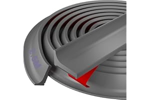 Hzetuu Barriera Doccia Ferma Acqua, Silicone Barriera Antiallagamento per Guarnizione Doccia Sottoporta, Guarnizioni Box Doccia Arresto Doccia Autoadesivo Bordo Doccia per Bagno (2.5M Grigio)