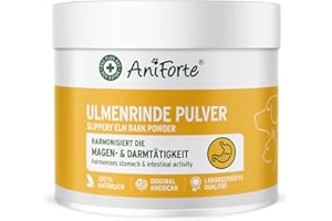 AniForte Amerikanische Ulmenrinde Pulver für Hunde & Katzen 100g - Nach Durchfall & Erbrechen, natürliche Unterstützung von Darmflora & Magen-Darm-Trakt, Slippery Elm Bark
