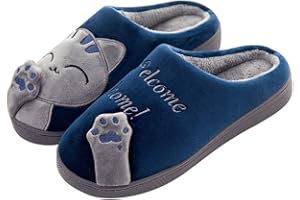 Mishansha Zapatillas de Casa Hombre Mujer Invierno Pantuflas Antideslizantes CáLido