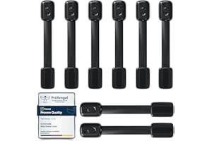 ECHOCUBE Cupboard Locks for Children, 8 Packs Adjustable Baby-Proof Cabinet Locks with 3M Adhesive, Multi-use Baby Safety Locks for Cabinets, Drawers, Fridge, Toilet, Trash No Drilling Needed (Black)