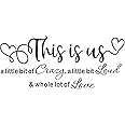 Family Wall Decal Quote Word Vinyl Sticker Décor Family Decals for Wall Room Art Decoration Love Heart #3072