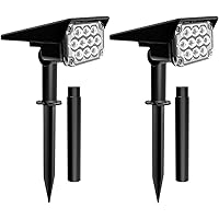 Solarstrahler für Außen Garten, T-SUN 20 LED Solarleuchten Solarlampen garten mit IP65 Wasserdichte, 2 Helligkeitsstufe…