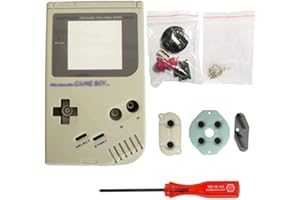 iMinker complet de logement Shell Pack Case Cover pièces de rechange avec des outils ouverts pour Nintendo Gameboy GB Console (Gris)