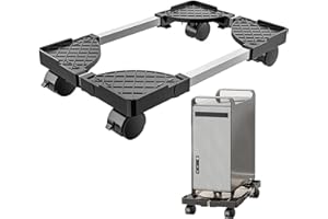 Rhitchy Support PC : Support de Bureau d'ordinateur Universel réglable avec 4 roulettes sous Bureau, Ordinateur de Bureau ou boîtier d'ordinateur Cadre Principal