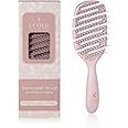Ecoed Detangler Hairbrush, Vented Detangling Brush for Curly, Wavy, and Straight Hair, Quick Smoothing for Women and Men, Eco-Friendly & Sustainable Material (Pink)