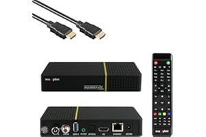 Maxytec Multibox SE 4K UHD 2160p E2 Linux WiFi DVB-S2/C Combo Receiver Schwarz (✓ WLAN ✓ HDMI 2.0 ✓ USB 2.0 & USB 3.0 ✓ 100Mbit LAN ✓ S/PDIF ✓ MicroSD)