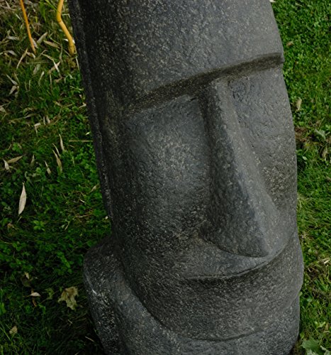 Moai Kopf Steinguss / Osterinseln Statue 100cm für Haus und Garten - 6
