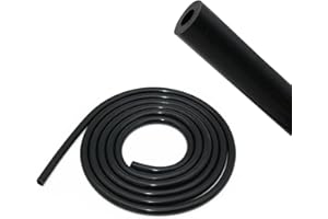 Uxney Wąż silikonowy o wysokiej temperaturze, czarny, 10 mm ID, długość 1,5 m, wąż podciśnieniowy do wody chłodzącej, płynu chłodzącego, turbo