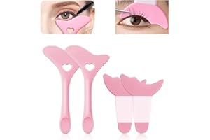 Redodo Set di 4 stencil per eyeliner in silicone, multiuso per il trucco degli occhi, riutilizzabili, ciglia veloci, ombretto, stencil per eyeliner, allenamento principianti, rosa