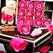 Molie Soap Flower Gift Box with 12pcs Roses and Small Bear Doll for Birthday Wedding Valentine's Day