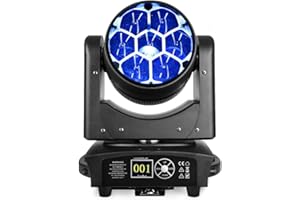 BETOPPER Lyre Led DMX Moving Head Lampe RGBW 350W DJ Lumiere à Tête Rotative avec Effet Beam/Wash/Zoom/CTO Jeux de Lumière Eclairage de Scène pour Clubs,Fête,Disco 1P
