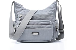 Estwell Umhängetasche Damen Kleine Schultertasche Handtasche Damentasche Wasserdicht Nylon Multifunktionale Crossbody Bag für Arbeit Schule Shopper