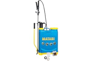 Matabi - Manual Backpack Sprayer - 16L - Fibreglass Lance - 3 Positions Pressure Regulator - Padded Straps - Garden, Orchard and Agriculture - Super Green 16 - Made in Europe
