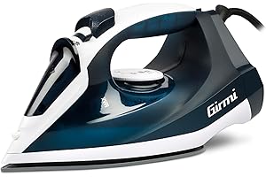 Girmi ST05 Fer à Repasser Vapeur, 2000 W, Semelle en Céramique, Léger, Réglage de la Vapeur, Poignée Ergonomique, Jet de Vapeur Puissant, Réservoir 200 ml, Auto-Nettoyage