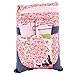 Minene Pushchair Liner and Strap Set (Pink / Floral Trim)