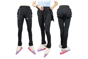Skating Spirit Zip-on Zip-Off Padded Shorts Protective Crash Pants Tailbone Hip Butt Pad for Ice Figure Roller Skating Skiing