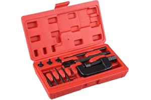 Dioche Kit de herramientas para cúter de remaches de cadena y remachadora, kit de reparación para motocicleta, 13 piezas