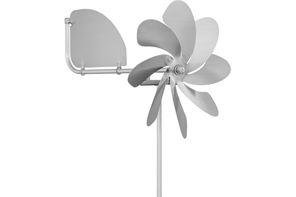 SKARAT Speedy20 Plus A1004 Moulin à vent en acier inoxydable (diamètre du rotor de 20 cm) avec roulement à billes avec girouette (rotatif à 360 °) Fabriqué en Allemagne