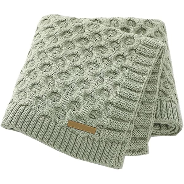 Couverture D Emmaillotage Bébé Coton Couverture Bébé En Tricot, Couvertures Tissée De Moelleuses Gigoteuse Emmaillotage