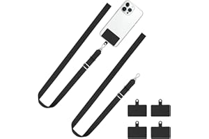 mylovetime 2 Stück Handykette Universal, Handyband zum Umhängen und 4 Stück Selbstklebend Handykette Pads, Verstellbar Handykette Crossbody Handy Lanyard kompatibel mit alle Smartphones