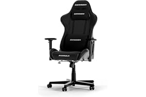 DXRacer (l'originale) Formula F08 Sedia Gaming, Ecopelle, Nero, Fino a 185 cm