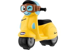 Chicco Vespa Mini Turbo Touch Leksaker för barn, liten leksaksvespa, storlek 8,4 x 4 x 8 cm, gul, 2 år +