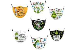 Youning Unisex Mundschutz mit Motiv Weihnachten 3D Druck Lustig Motive Mund und Nasenschutz Staubschutz mit Filters Waschbar Widerverwendbar Multifunktionstuch Bandana Halstuch