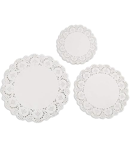 QUARKZMAN Gold Spitze Papier Deckchen - Elegante Tischdekoration Für Feste