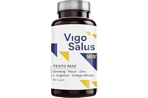 NUTRIDIX Integratore Uomo Potente - Massa Muscolare + Forza + Durata + Alto Dosaggio - Maca, Tribulus Terrestris, Ginkgo Biloba, L Arginina, Ginseng e Zinco - Vigosalus 90 Capsule
