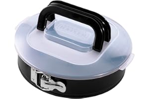 ‎ORIGINAL KAISER ORIGINAL KAISER Inspiration Springform 26 cm rund, Flachboden, runde Backform mit Deckel antihaftbeschichtet, Kuchenform rund auslaufsicher, Backform mit Deckel, Kuchen Transportbox