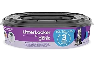 Litter Genie - 1 recharges XL Super capacité octogonale Compatible avec Poubelle Litter Locker et Poubelle Fashion - Stockage et Protection durée 3 Mois Anti odeurs. Anti Odeur. Utilisation Facile.