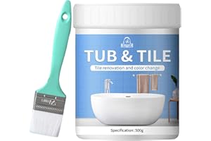 GENÉRICO Tub Paint Bathtub, Water Based Refinishing Kit Tile, Sink, Floor, Fast Drying Bathtub Cover Up Set for Home Bathroom Renovation, Projects 4.33x3.74 inches White