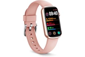 FITVII Slim Fitness Tracker with Blood Oxygen, Blood Pressure, 24/7 Heart Rate and Sleep Tracking, IP68 Waterproof Activity Trackers and Smart Watches with Step Tracker, Pedometer for Women Men