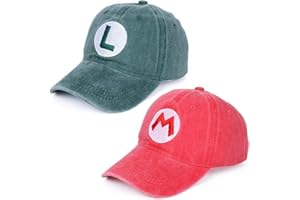 YCVBCY Mario Cappellino Baseball,Cappello da Sole Bambino Cappello Baseball Regolabile Dimensioni Bambini Protezione UV Berretto per Bambini Ragazzi 3-8 Years Old