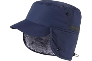 Magracy Outdoor Herren Winter Baseball Cap mit Visier Warm Earflap Hut Trapper Jagd Hut