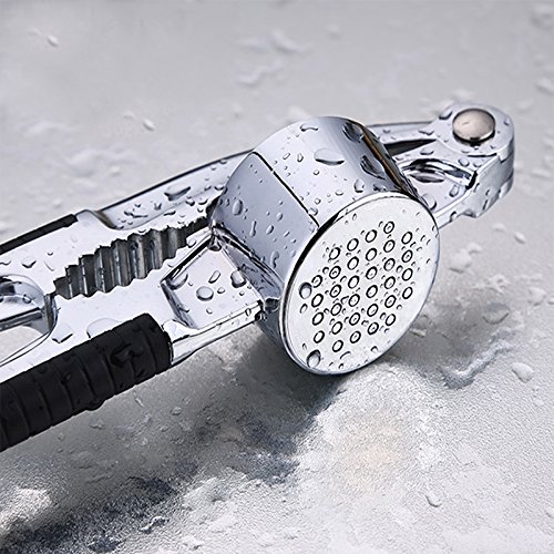 Meideli Edelstahl Knoblauchpresse Knoblauch Presse mit Nussknacker Nussöffner Funktion Mehrzweck Küchengerät (schwarz) - 3