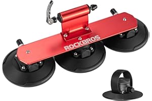 ROCKBROS Porte de Vélo pour Toit Voiture Fixation Ventouse Rouge pour 1 Vélo