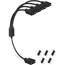 Câble Splitter PWM 1 Vers 4 Pour Ventilateurs PC - Longueur 70 Cm - 2 Pièces