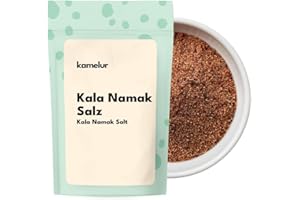 Kamelur Sale Originale Kala Namak, Sale Fine - Salgemma Di Alta Qualità Dall'India, Spezia Perfetta Per La Sostituzione Dell'Uovo - In Confezione Biodegradabile 200 G (Confezione Da 1)