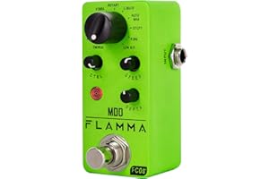 FLAMMA FC05 Mini Modulationspedal mit Chorus Flanger Tremolo Phaser Vibrato Rotary Liquid Autowah Stutter Ring LowBit