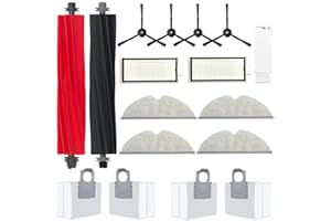 S YTALAND Części zamienne akcesoria do odkurzacza Roborock Q5 Pro+/Q8 Max+ Plus, w zestawie 2 szczotki główne, 4 szczotki boczne, 2 filtry Hepa, 4 worki na kurz, 4 podkładki do mopa