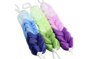 ULTNICE 3st Badekugel Aus Schwamm Mesh-luffa-rücken Körperwaschschwamm Peeling-körperpeeling Stretch Geflochtener Luffa Pouf Aus Maschengewebe Für Die Dusche Handtuch Mann Gefrostet