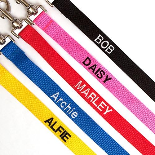 personalised dog lead (3 foot long, black)