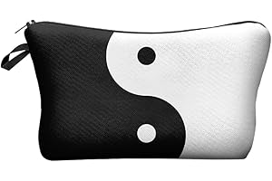LEUCHTBOX Modische Kulturtasche Kosmetikbeutel Schminktasche Make-Up Bag Kulturbeutel Wasserabweisend Originelle Print-Motive für Reisen, Urlaub und Alltag (Yin & Yang)
