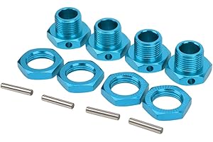 ALOMEJOR Kit Accoppiatore Esagonale per Ruote in Lega di Alluminio 17MM 4 Pezzi per Auto RC 1/8, Colori Multipli, Parti di Ricambio (Blue)