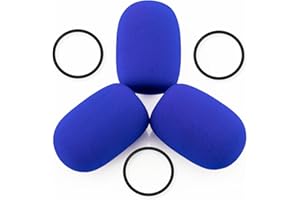 LEFXMOPHY Windschutz für Bose A20 Aviation Headset-Mikrofonabdeckung, Ersatz für Bose A30 Mikrofon, Schwamm-Pop-Filter, 3er-Pack, blaue Schaumstoffabdeckung (nicht für Proflight Serie 2)