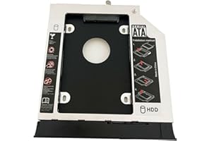 NIGUDEYANG Adattatore Caddy per disco rigido HDD SSD per Lenovo Ideapad 300-15IBR con piastra frontale e supporto in metallo