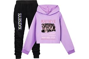 Temolie KATSEYE huvtröja för flickor set barn med huva och byxa pullover sweatshirt musikalbum grafisk Katseye varumärke ledi