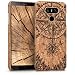 Produktbild kwmobile Hülle für LG G6 - Backcover Case Handy Schutzhülle Kork - Hardcase Cover Kompass Barock Design Dunkelbraun Hellbraun